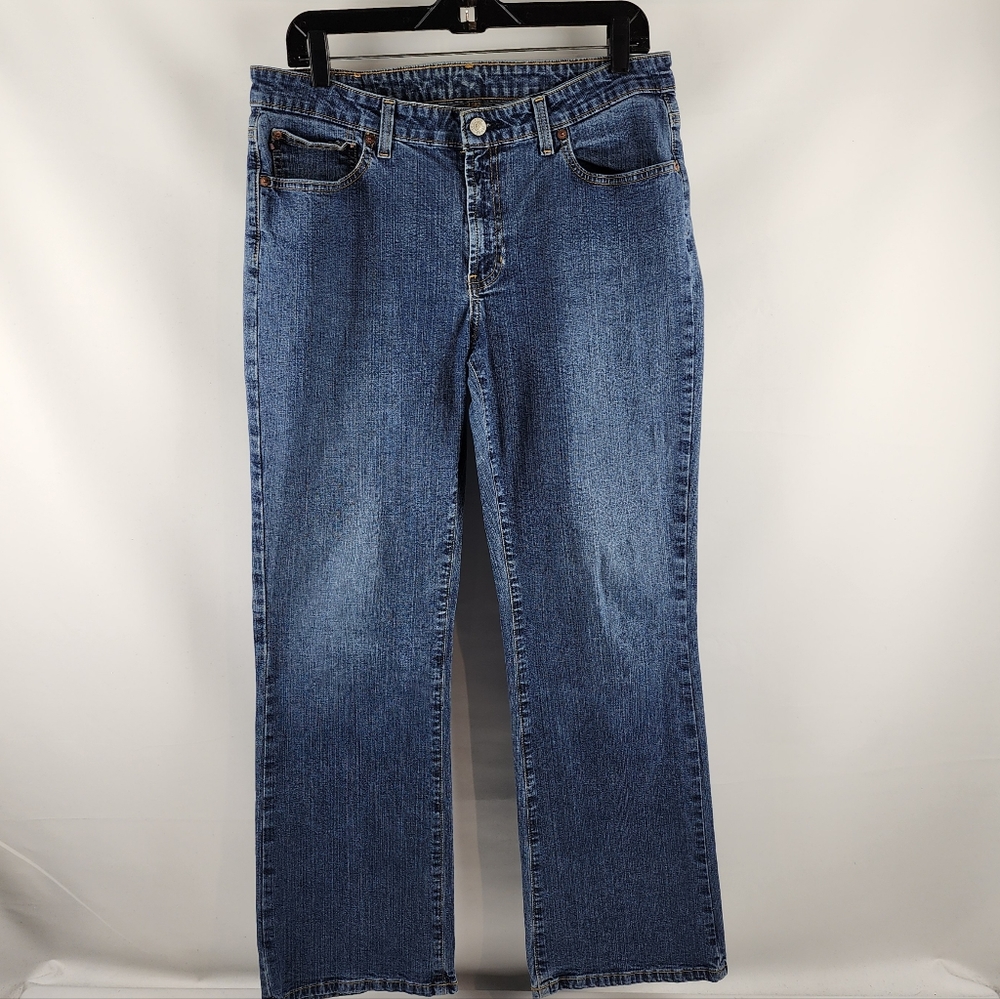 Ralph Lauren Polo Kelly Stretch Mid Rise Bootcut Blue Jeans Size 12x30 (32x30)